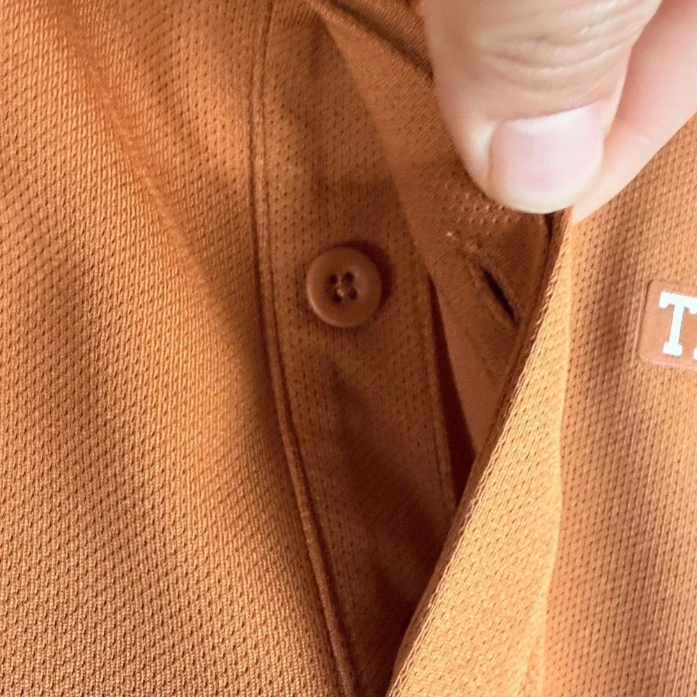 Texas Longhorns Nike Polo Shirt Burnt‎ Orange Football Dri-FIT Men's Medium NCAA